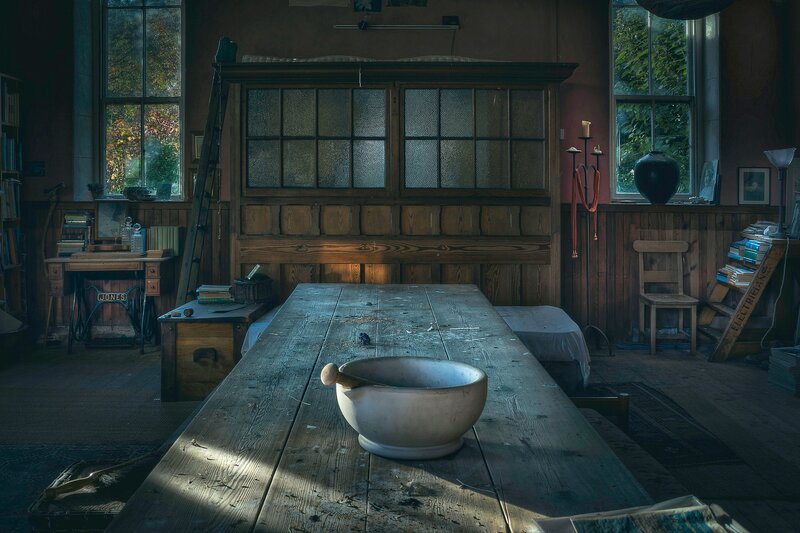 Wooden Table in Room