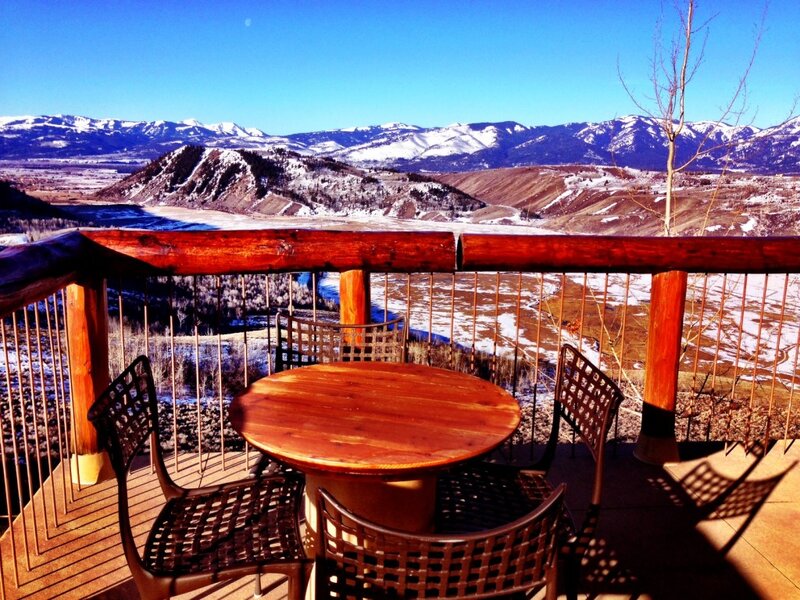 Wooden Table on Deck