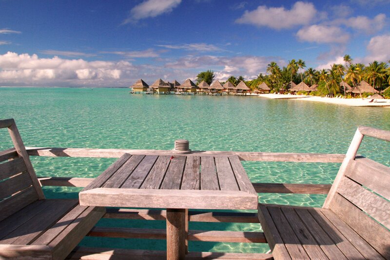 Wooden Table on Pier
