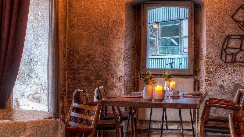 Wooden Table with Candles