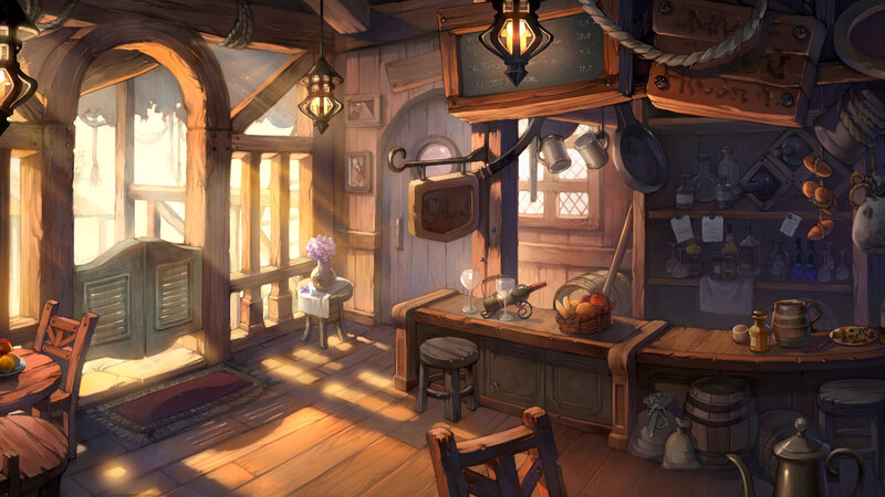 Wooden Tavern Interior