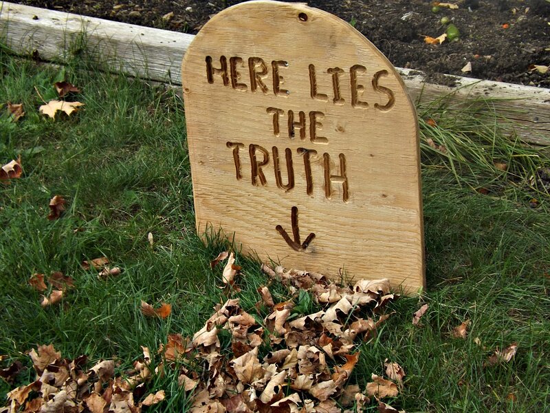 Wooden Tombstone