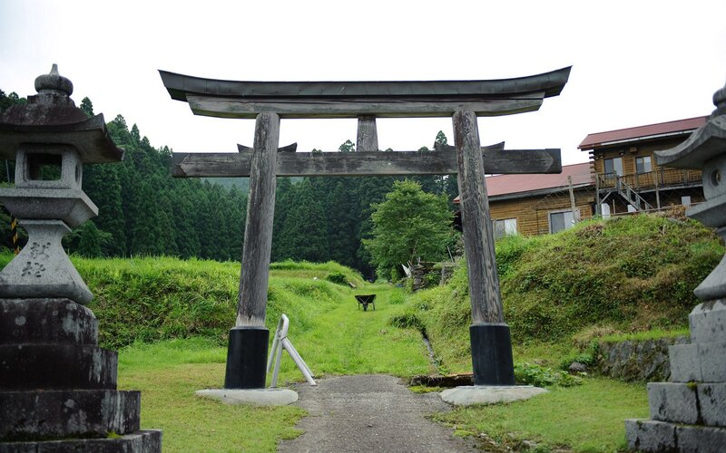 Wooden Torii Gate — Green, Serene