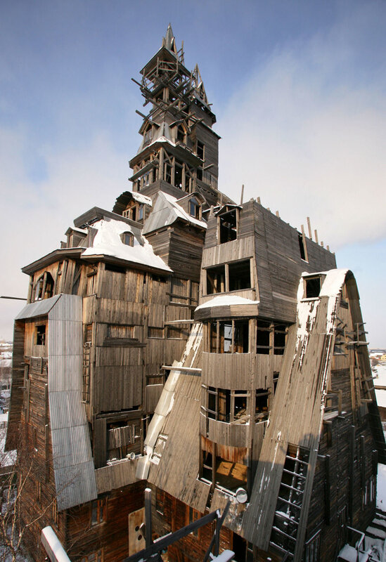 wooden tower structure