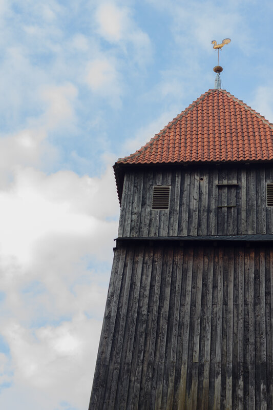 Wooden Tower with Rooster