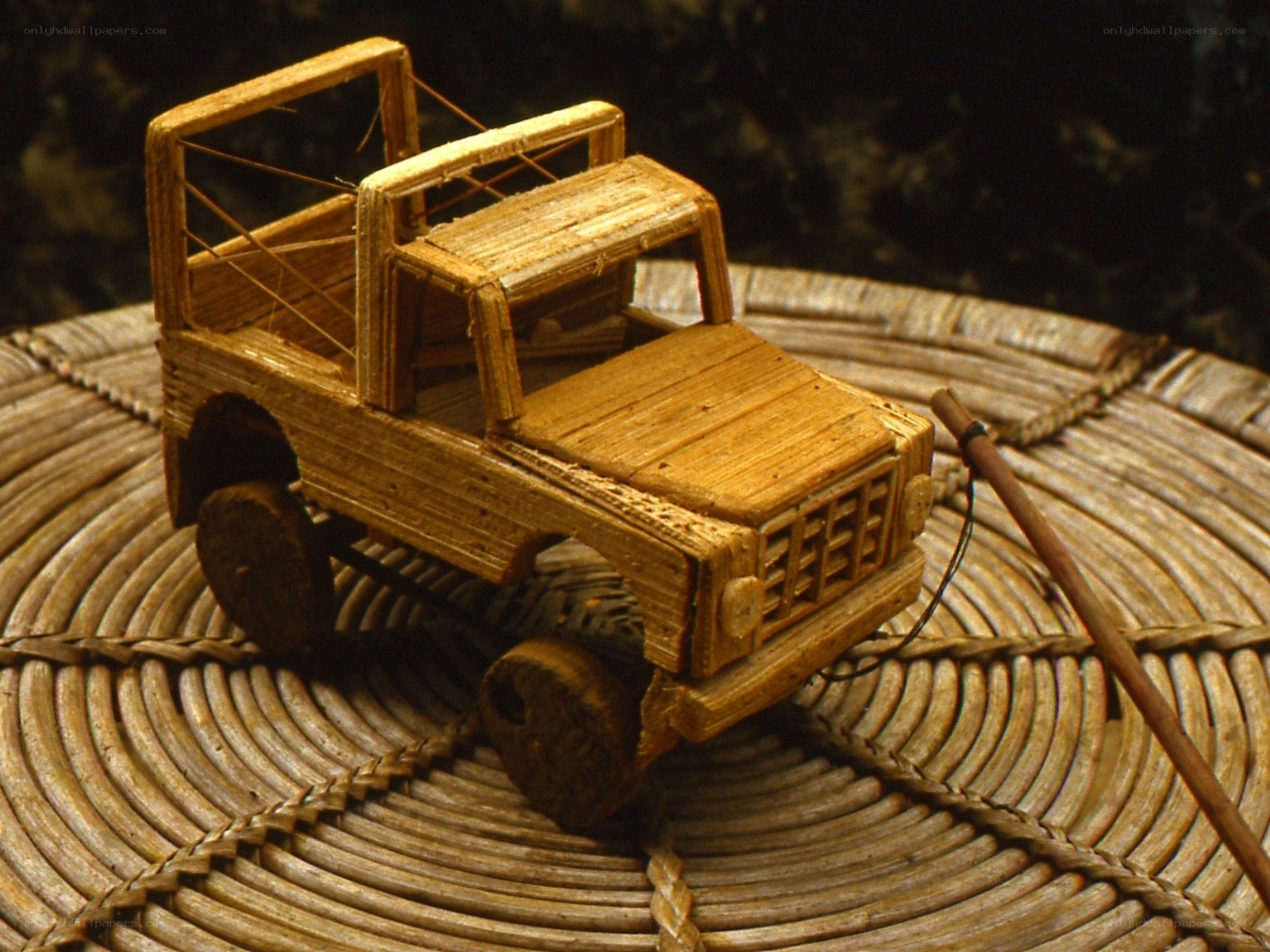 wooden toy truck model