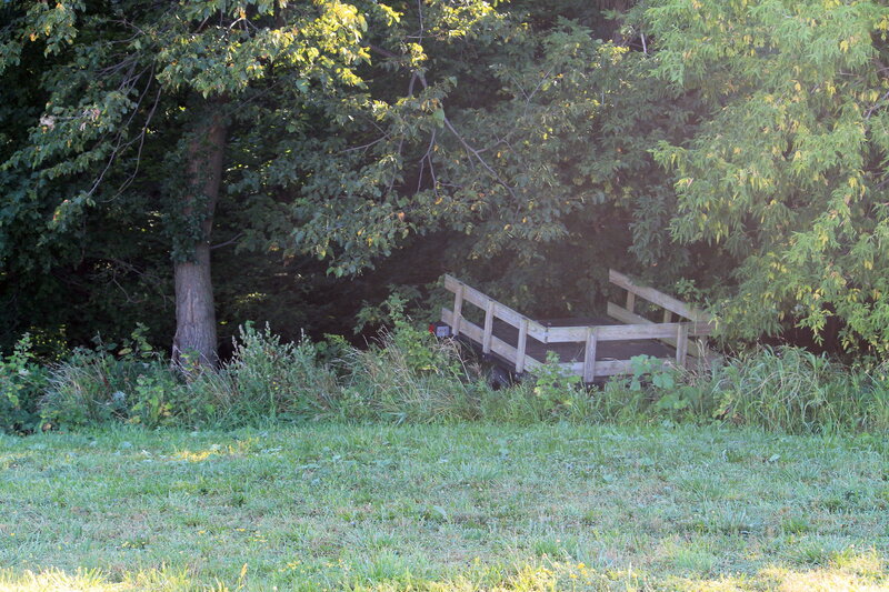 Wooden Trailer in Woods
