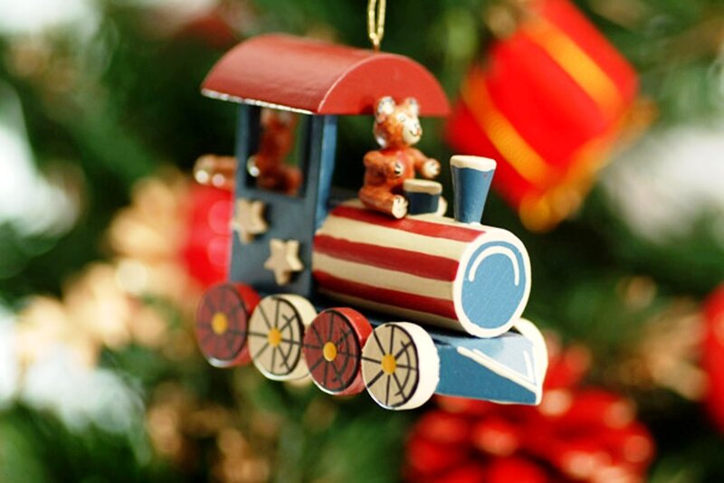 Wooden Train Ornament
