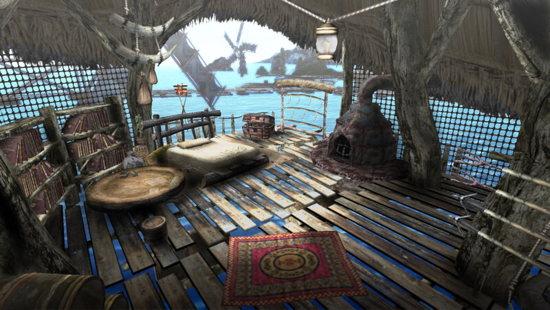 wooden treehouse interior