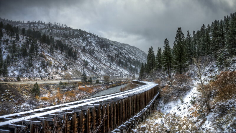 Wooden Trestle Bridge — Brown