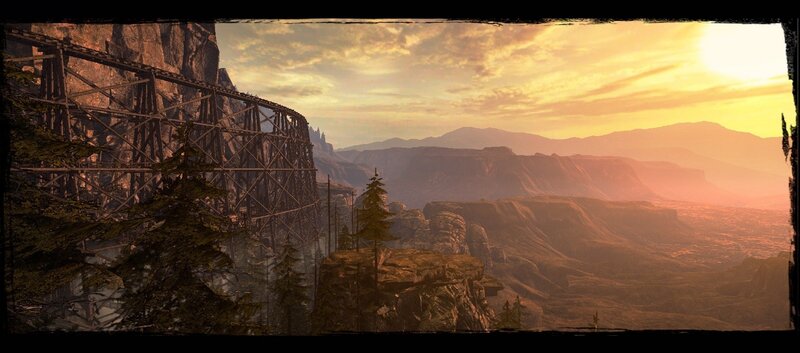 Wooden Trestle Bridge — Orange