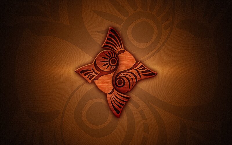 wooden tribal fish design