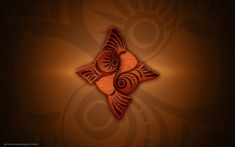 wooden tribal fish design