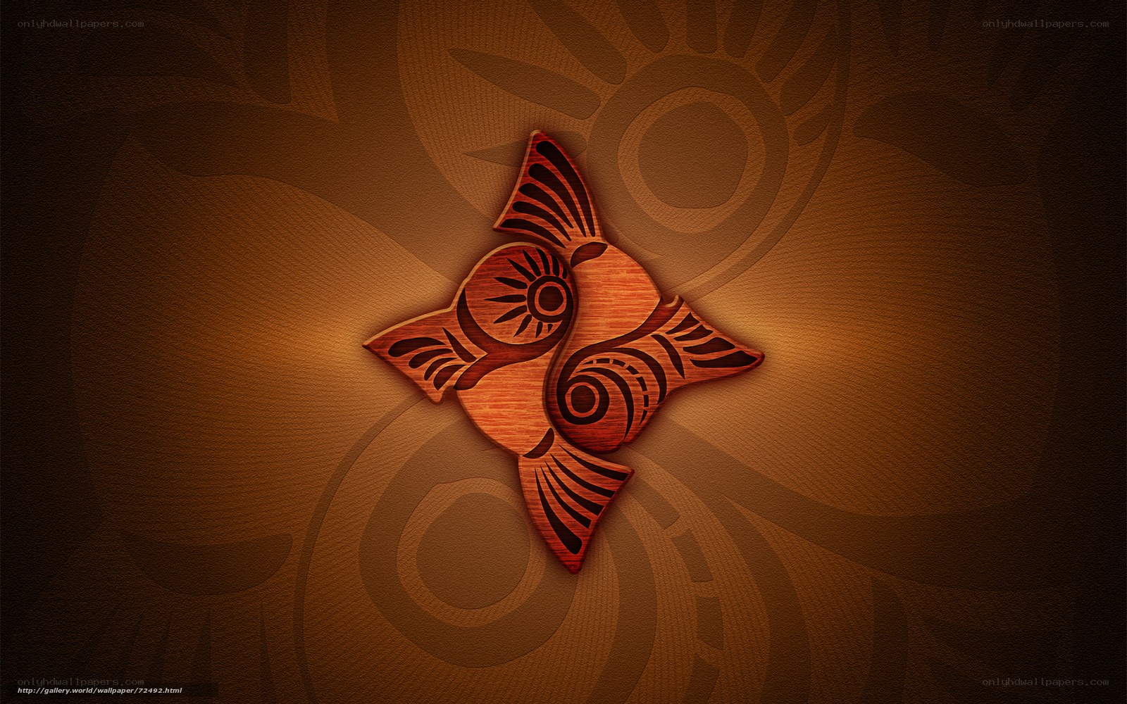 wooden tribal fish design