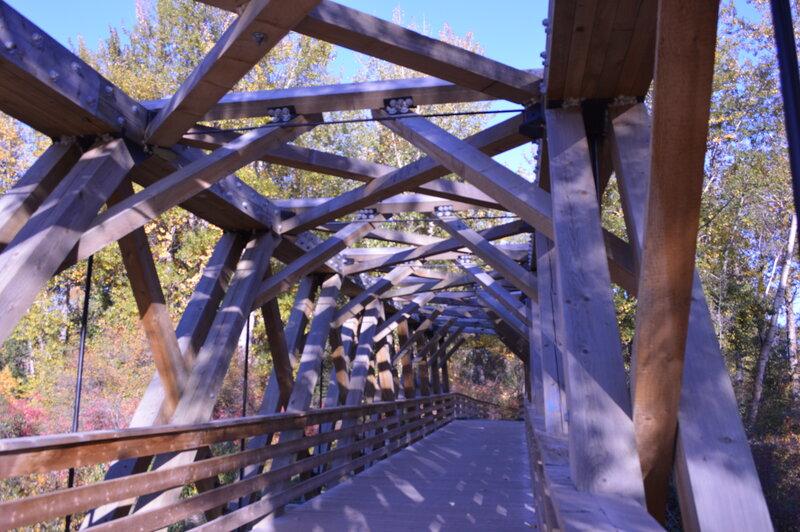 Wooden Truss Bridge — Brown