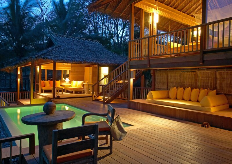 Wooden Villa at Night