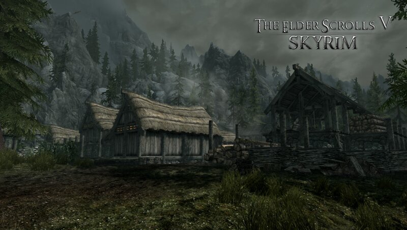 Wooden Village in Mountains