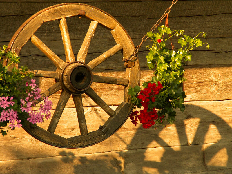 Wooden Wagon Wheel — Brown