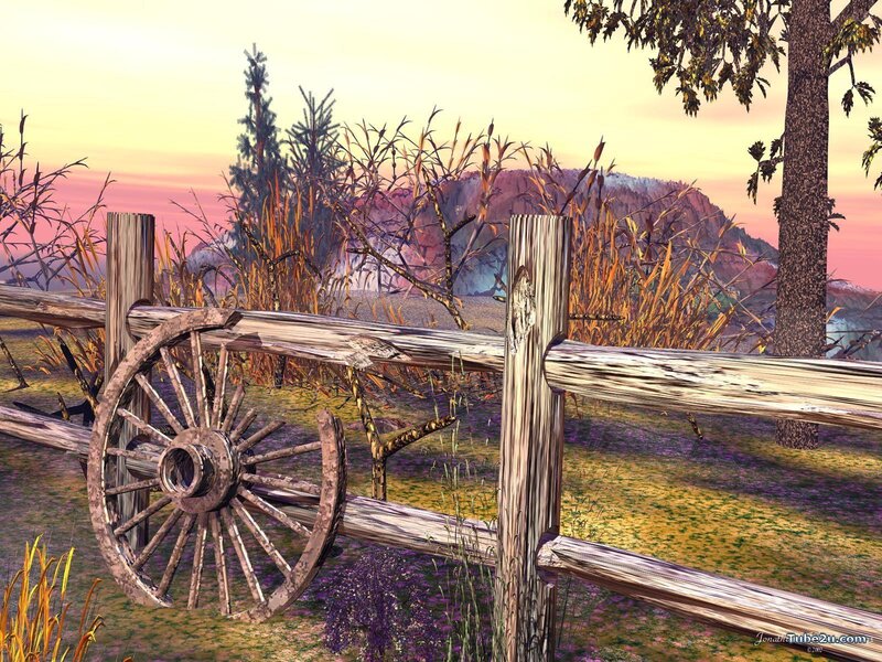 Wooden Wagon Wheel — Yellow