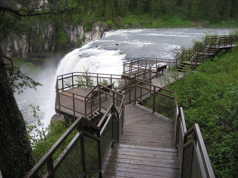 Wooden Walkway at Waterfall
