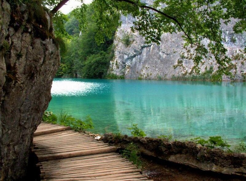 Wooden Walkway by Lake