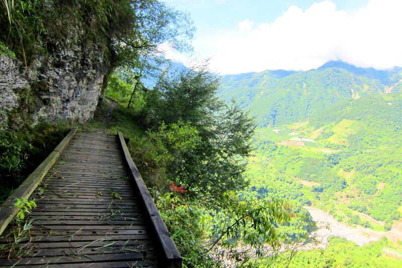 Wooden Walkway on Cliff