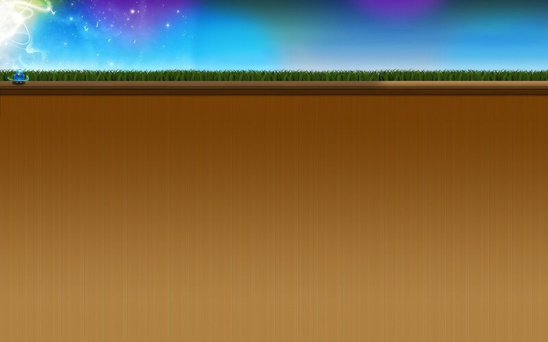 wooden wall with grass and sky