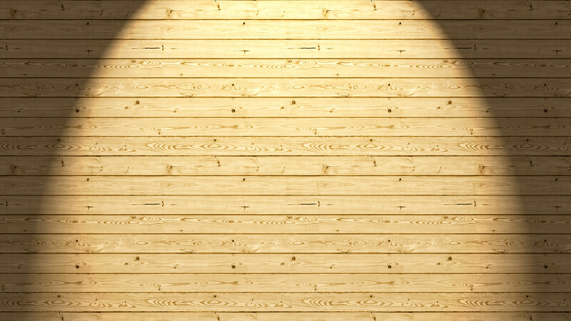 Wooden Wall with Spotlight