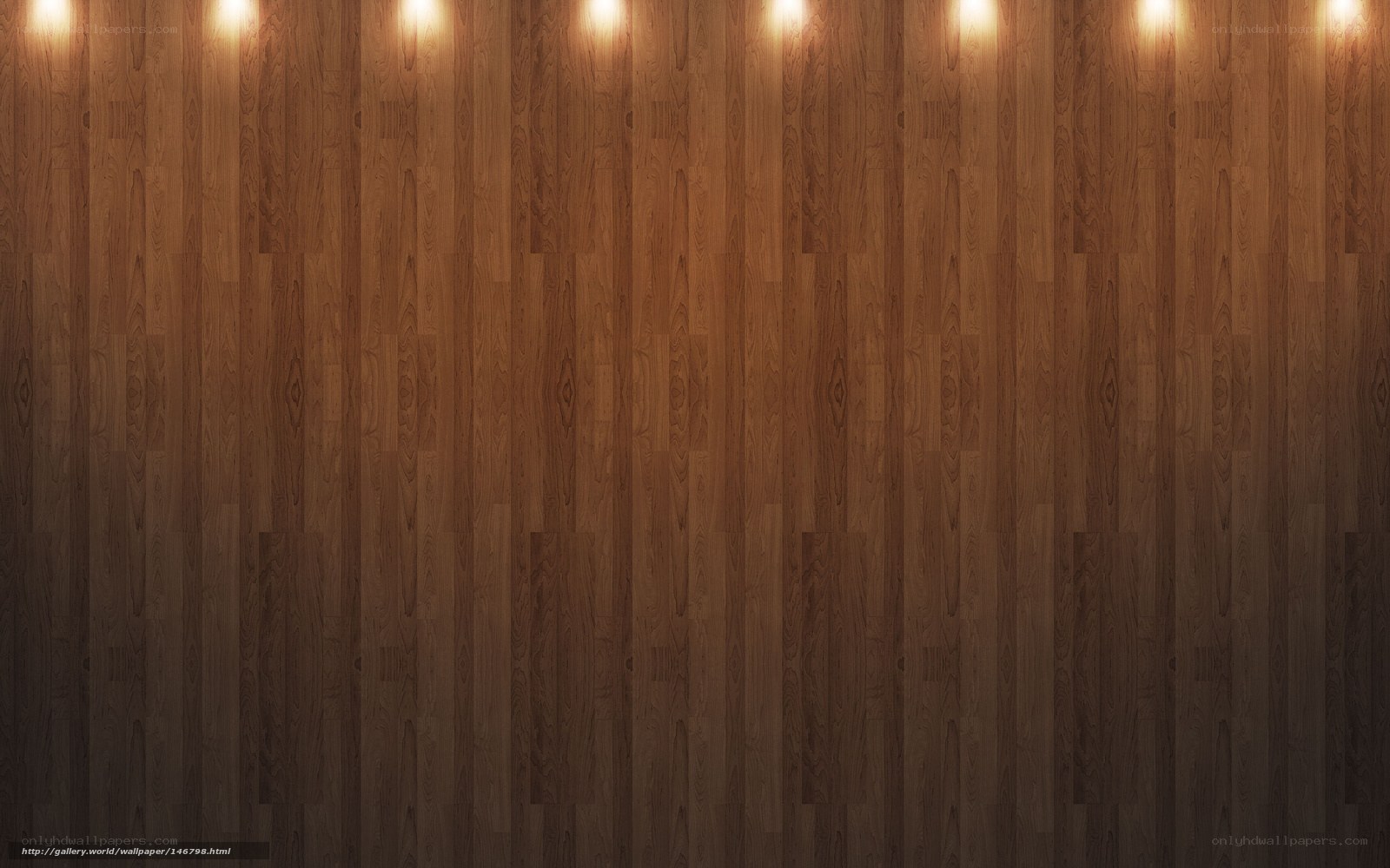 Wooden wall with warm lighting