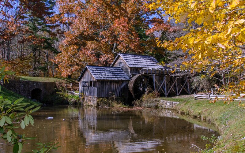 Wooden Water Mill — Brown, Serene