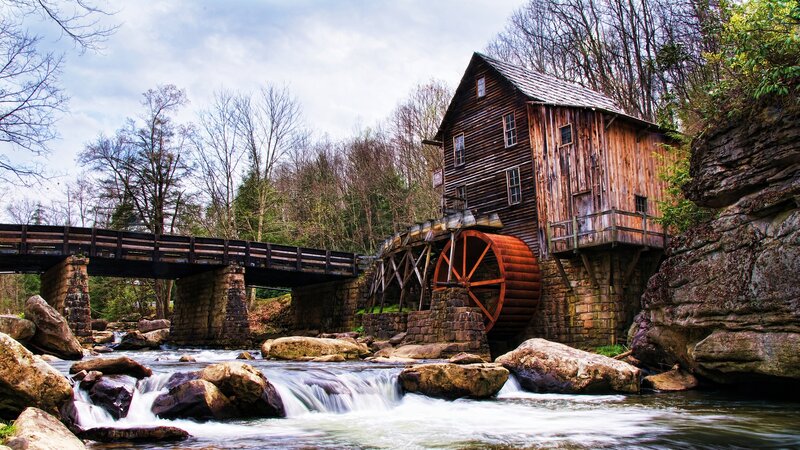 Wooden Water Mill — Brown