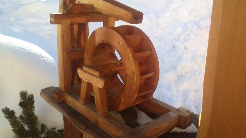 Wooden Water Wheel — Brown, Calm