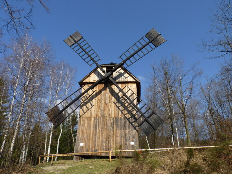 Wooden Windmill — Blue