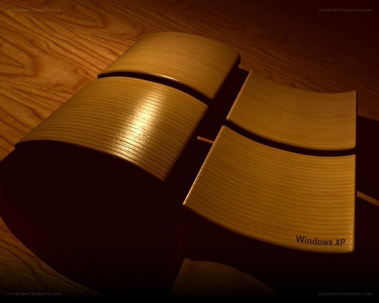 Wooden Windows XP logo