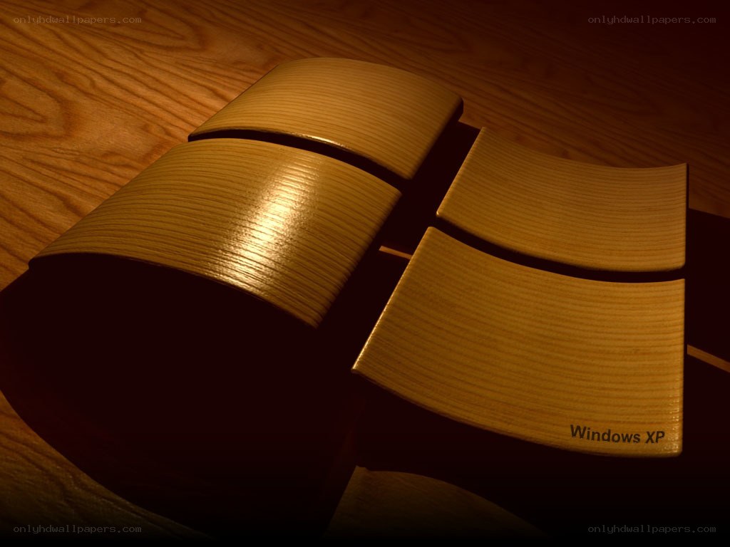 Wooden Windows XP logo