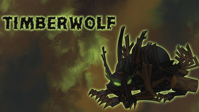 Wooden Wolf Creature — Brown