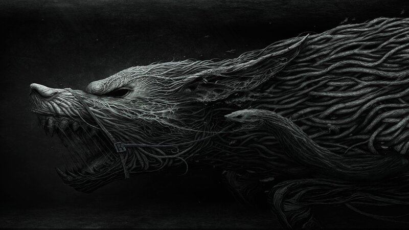 Wooden Wolf Creature