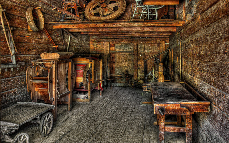 Wooden Workshop Interior