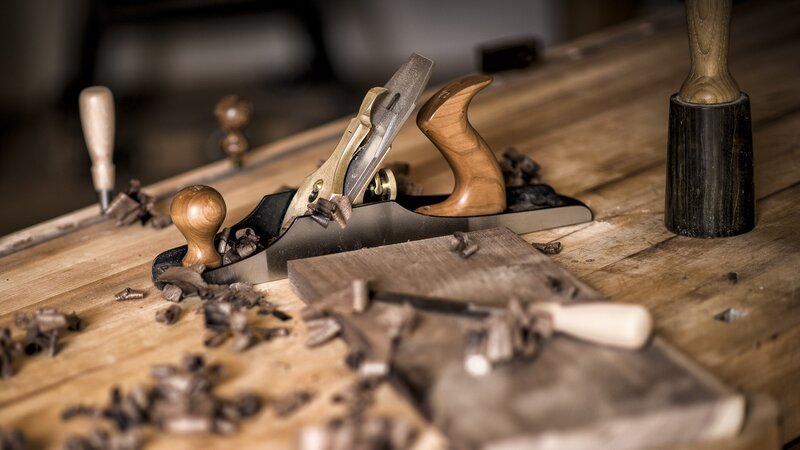 Woodworking Tools on Bench