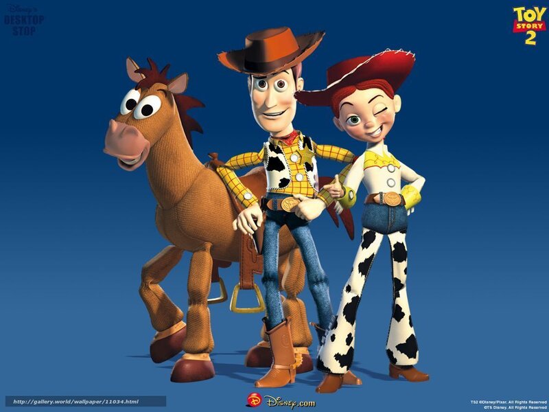 Woody, Jessie, and Bullseye from Toy Story 2