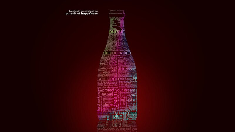 word art bottle design