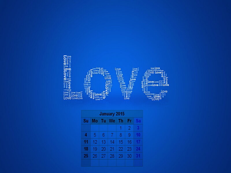 Word Art Calendar