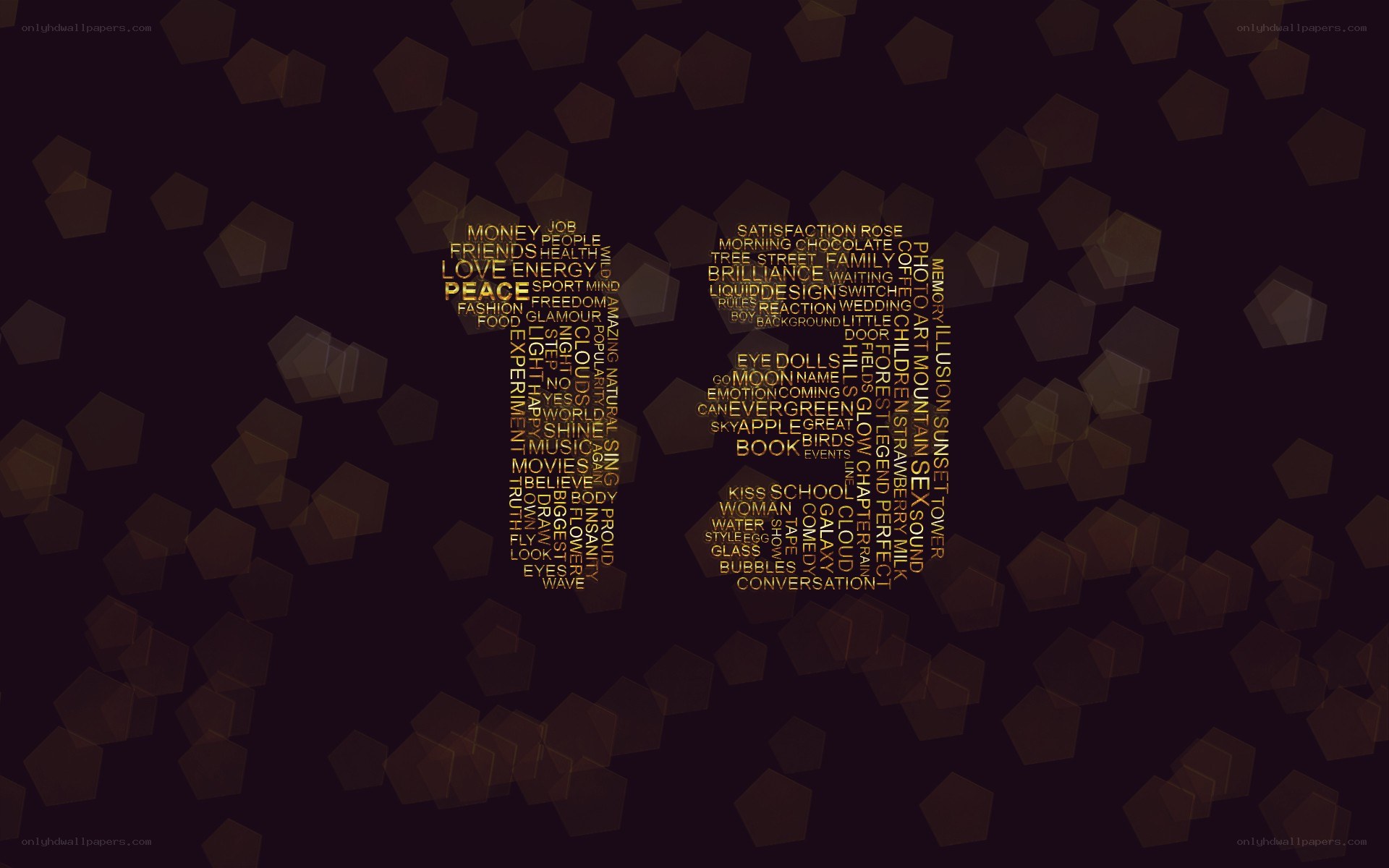 word art number one three