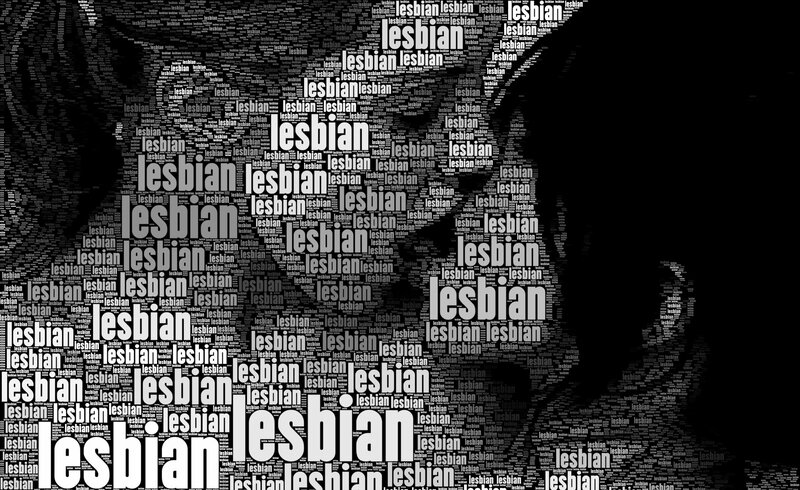 Word art of a woman's face