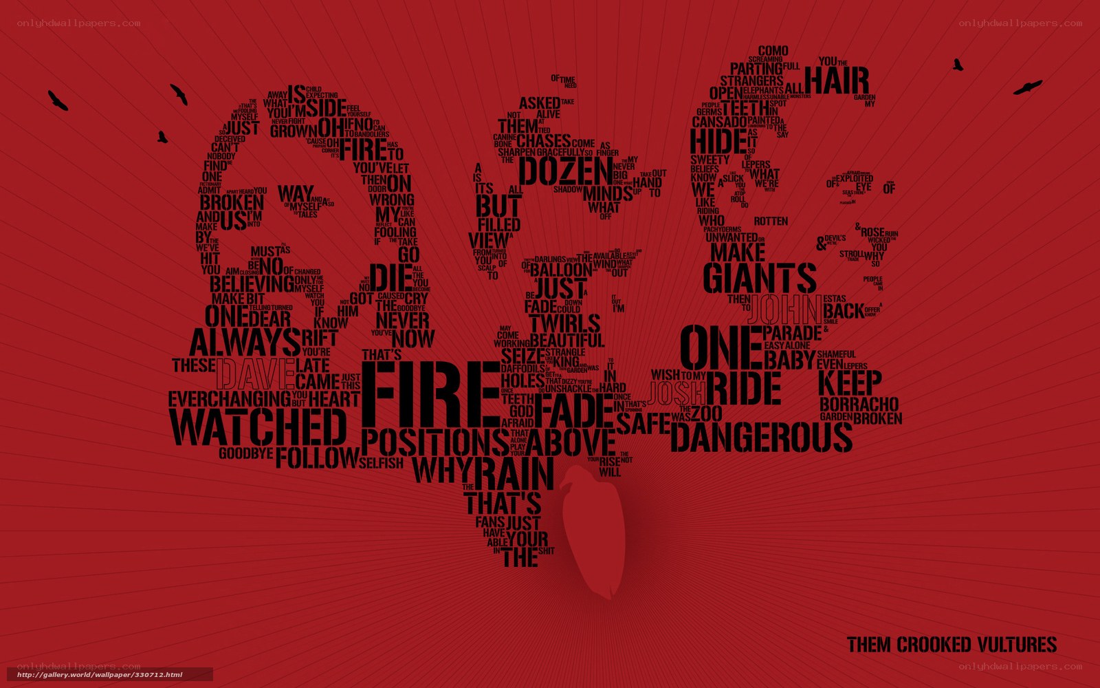 Word art of song lyrics