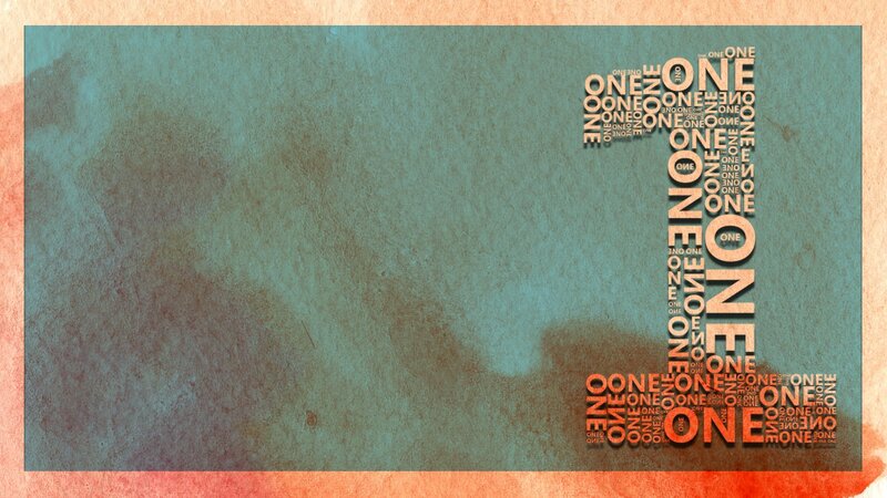 word art of the number one