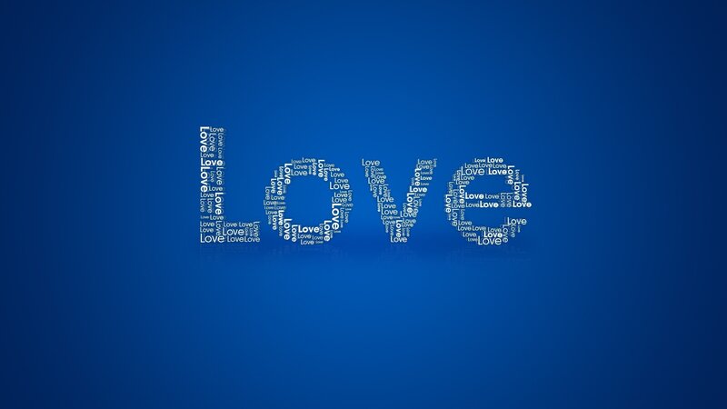 Word art of the word love