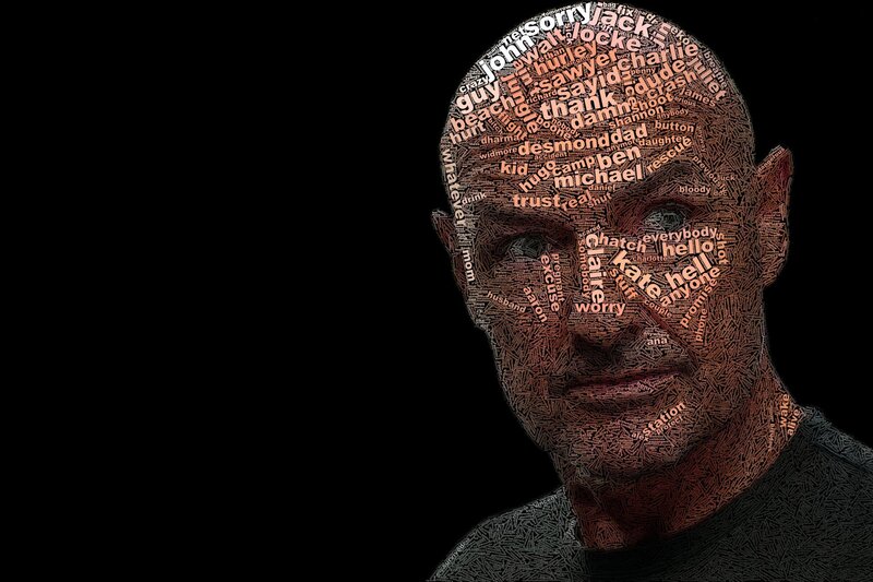 word art portrait of a man
