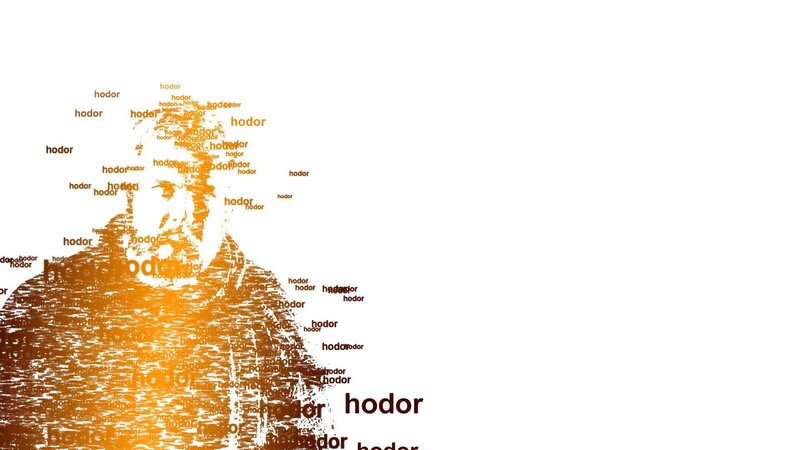 Word art portrait of Hodor
