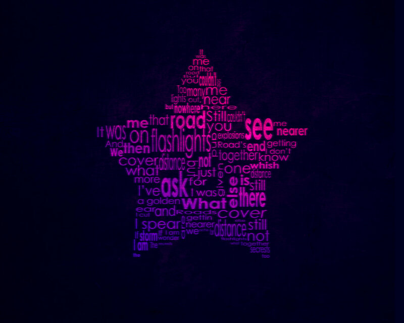 word art star shape